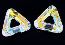 Swarovski, pandantiv triunghi, aurore boreale, 14mm - x1