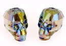 Swarovski, margele craniu, iridescent green, 15x13mm - x1