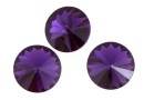Swarovski, rivoli, purple velvet, 10mm - x2