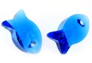 Swarovski, pandantiv peste, capri blue, 18mm - x1