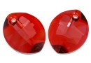 Swarovski, pandantiv frunza, red magma, 23mm - x1