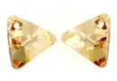 Swarovski, pandantiv triunghi, golden shadow, 12mm - x1