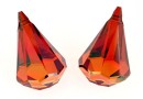 Swarovski, pandantiv picatura, red magma, 24mm - x1