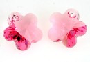 Swarovski, pandantiv floare, light rose, 14mm - x1