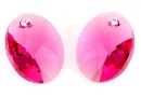 Swarovski, pandantiv oval, rose, 12mm - x1