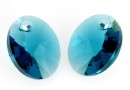 Swarovski, pandantiv oval, indicolite, 12mm - x1