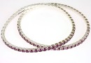 Bratara Swarovski 1088 amethyst, placata cu argint, 18cm - x1