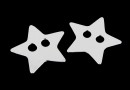 Link, star, 925 silver, 15.5mm - x1