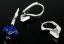 Tortite cercei argint 925, cabochon cub 6mm - x1per
