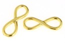 Link, infinity, gold-plated 925 silver, 18mm - x1