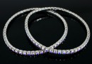 1088 Swarovski aurora borealis bracelet, rhodium plated, 18cm - x1