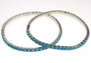 1088 Swarovski caribbean blue opal bracelet , rhodium plated, 18cm - x1