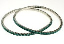 Bratara Swarovski 1088 emerald, placata cu rodiu, 18cm - x1