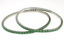 1088 Swarovski dark green moss bracelet, rhodium plated, 18cm - x1