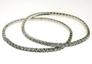 Bratara Swarovski 1088 black diamond, placata cu rodiu, 18cm - x1