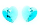Swarovski, pandantiv inima, light turquoise, 10mm - x2