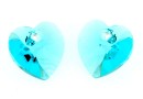 Swarovski, pandantiv inima, light turquoise, 10mm - x2