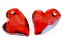 Swarovski, pandantiv inima Devoted 2 U, red magma, 17mm - x1