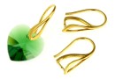 Earring findings, gold-plated 925 silver, 20mm - x1pair