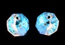 Swarovski, pandantiv octogon, blue aurore boreale, 8mm - x2