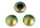 Swarovski, crystal pearl cabochon, iridescent green, 10mm - x2