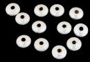 Margele decor praf de stele, rondele, argint 925, 3.3x2mm - x10