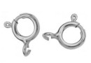 Round clasp, 925 silver, 5mm - x4