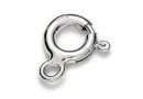 Round clasp, 925 silver, 5.5mm - x4
