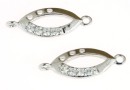 Link, argint 925 placat cu rodiu, 16x6mm - x1