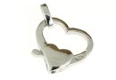 Incuietoare inima, argint 925 placat cu rodiu, 17mm - x1