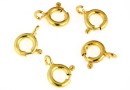 Round clasp, gold-plated 925 silver, 5.9mm - x4