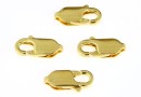 Lobster clasp, gold-plated 925 silver, 8.5mm - x2