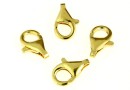 Lobster clasp, gold-plated 925 silver, 11.5mm - x1