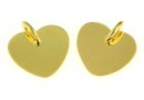 Pandantiv inima, argint 925 placat cu aur, 10mm - x1
