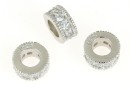 Distantier argint 925 placat cu rodiu, 6mm - x1
