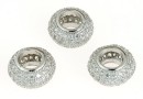 Margele decor argint 925 placat cu rodiu, 9x5mm - x1