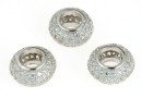 Margele decor argint 925 placat cu rodiu, 7.5x4.5mm - x1