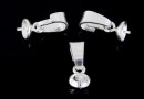 Bail for pendant, cup and pin 925 silver, 13x5mm - x1