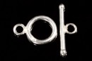 Toggle clasp, rotund 925 silver, 17mm - x1