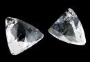 Swarovski, pandantiv triunghi, crystal, 8mm - x2