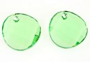 Swarovski, twist pendant, peridot, 18mm - x1