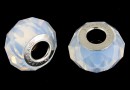 Swarovski, becharmed briolette 5948, white opal, 14mm - x1