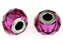 Swarovski, becharmed briolette 5948, fuchsia, 14mm - x1