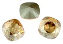 Swarovski, fancy square, golden shadow, 12mm - x1