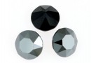 Swarovski, chaton SS29, jet hematite, 6mm - x4