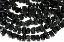 Margele turmalina neagra, piatra naturala bruta, free form, 7-10x15mm