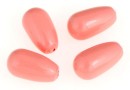 Perle Swarovski picatura, pink coral, 15x8mm - x2