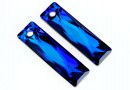 Swarovski, pandantiv Queen baguette, bermuda blue, 13.5mm - x1