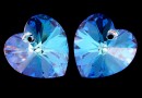 Swarovski, pandantiv inima, blue aurore borelae, 40mm - x1