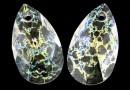 Swarovski, drop pendant, white patina, 16mm - x1